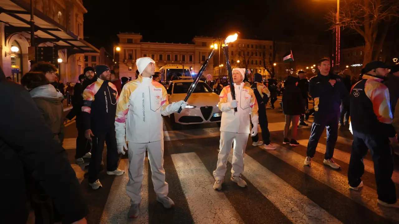 La fiamma olimpica a Trieste. Fotoservizio Lasorte