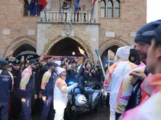 La campionessa pordenonese di nordic walking Rossella Viol fra i 28 tedofori protagonisti a Pordenone. FotoPetrussi/LucaAmbrosio