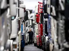 La protesta dei camionisti nei Balcani