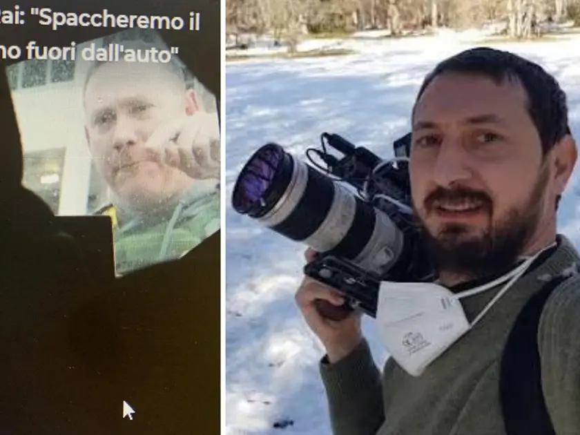 A sinistra un frame tratto dal programma Rai “In mezz’ora”, a destra Daniele Babbo