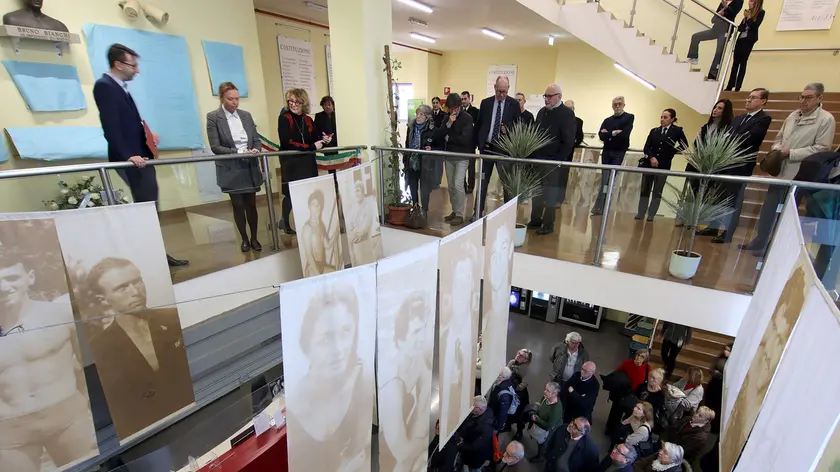 L'inaugurazione, alla piscina Bianchi, della mostra permanente dedicata a Bruno Bianchi. Foto servizio di Andrea Lasorte
