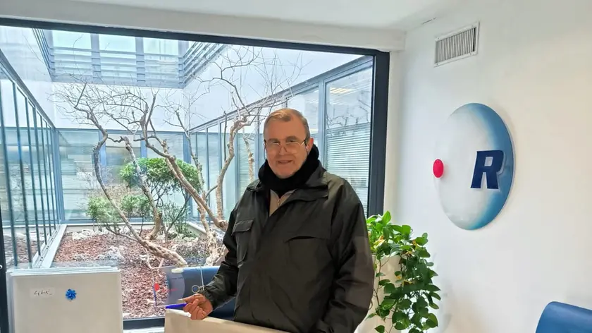 Zekir Sero negli uffici dell’azienda Rhoss di Codroipo