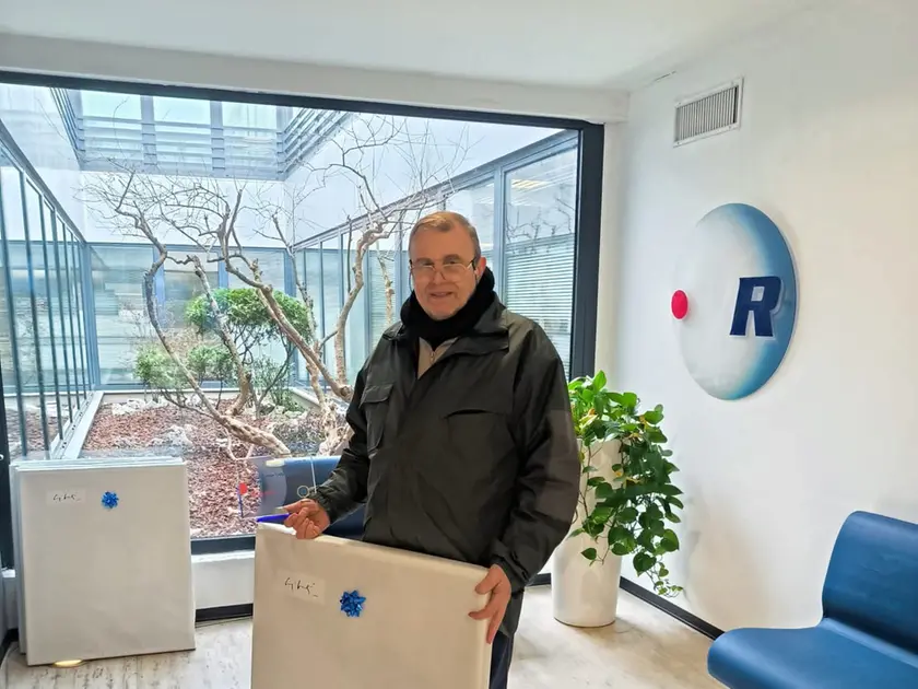 Zekir Sero negli uffici dell’azienda Rhoss di Codroipo