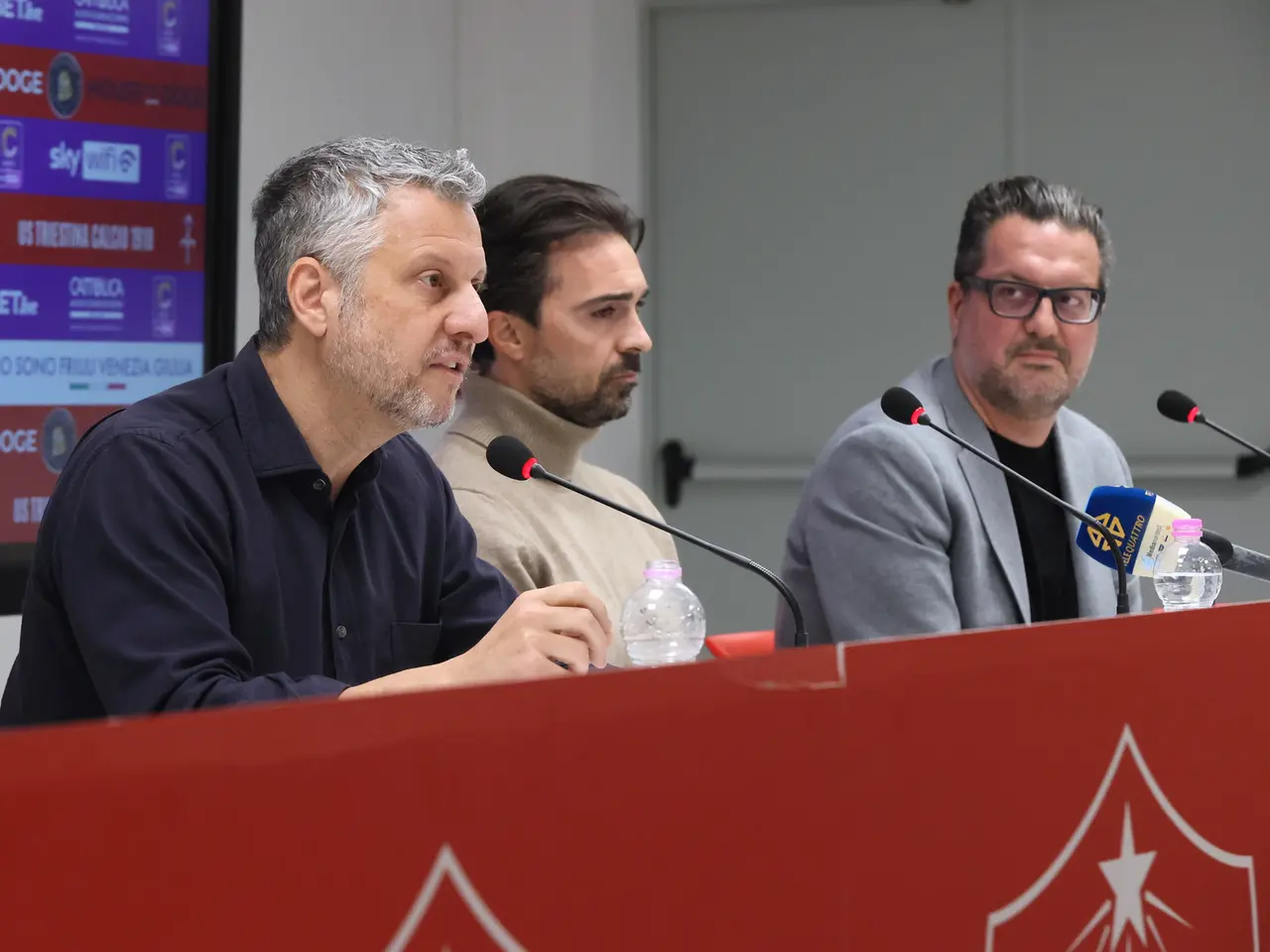 Adam Rothstein, l’ad Piero Zangarini e Marco Margiotta (foto Lasorte)