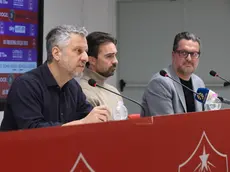 Adam Rothstein, l’ad Piero Zangarini e Marco Margiotta (foto Lasorte)