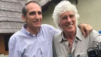 Il regista Sergio Naitza con Ninetto Davoli