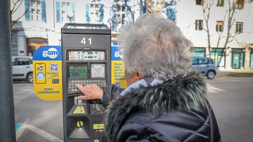 Un’utente al parchimetro(Tibaldi)