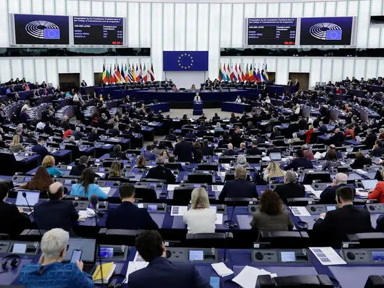 Uno scorcio dell’aula dell’Europarlamento