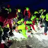 Le operazioni di ricerca dei soccorritori a Casera Razzo
