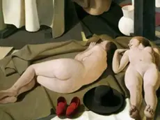 Un dettaglio del Meriggio di Felice Casorati (olio su tela, 1923)