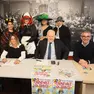 Alessandra Orlich, Giorgio Rossi e Pierpaolo Roberti alla presentazione del programma delle iniziative di Carnevale. Foto Lasorte