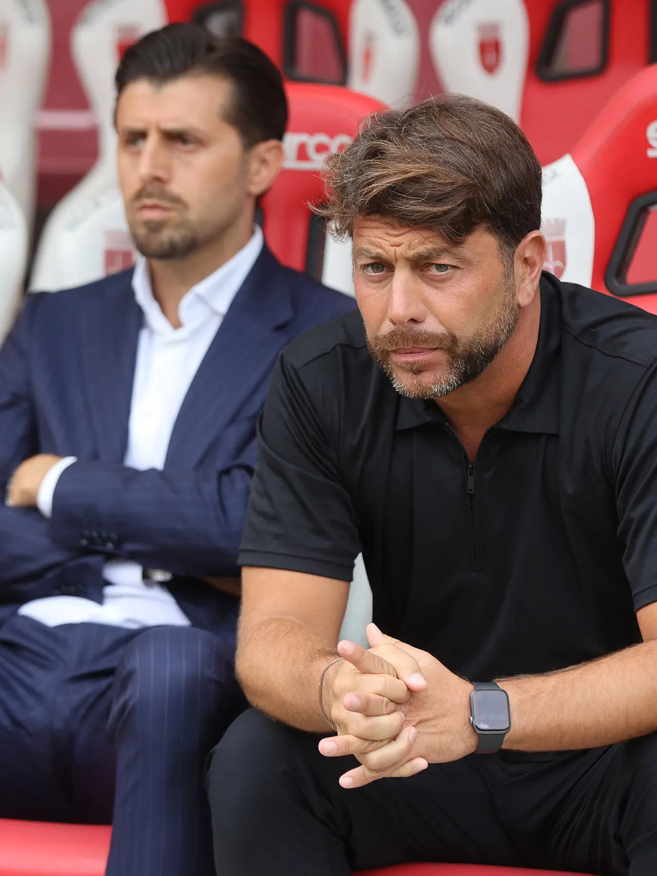 Il tecnico Giuseppe Marino con il diesse Michele Franco