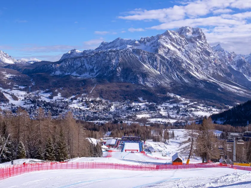 Un dettaglio della Olympia sulle Tofane a Cortina