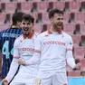 La gioia di D'Urso e D'Amore dopo il terzo gol della Triestina (Lasorte)