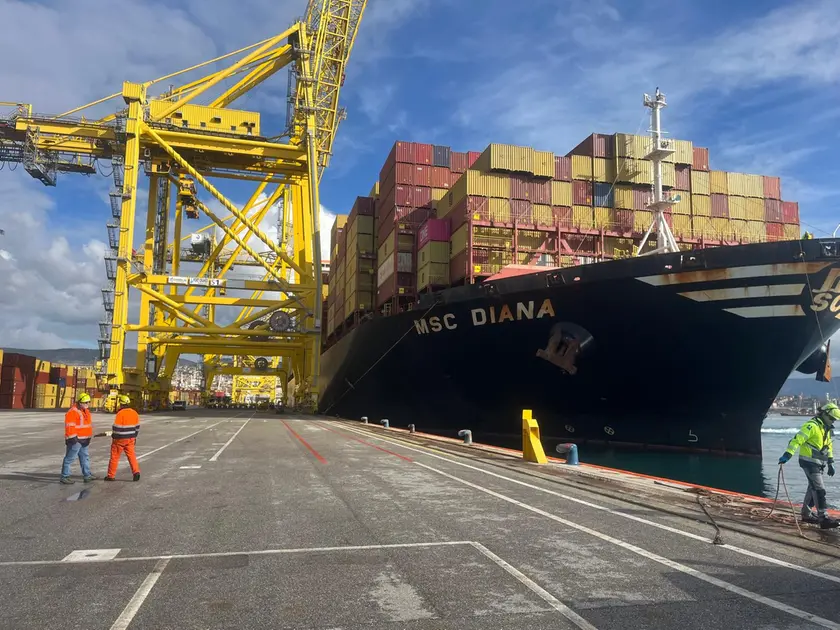 La Msc Diana al porto di Trieste