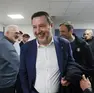Matteo Salvini a Trieste (foto Andrea Lasorte)