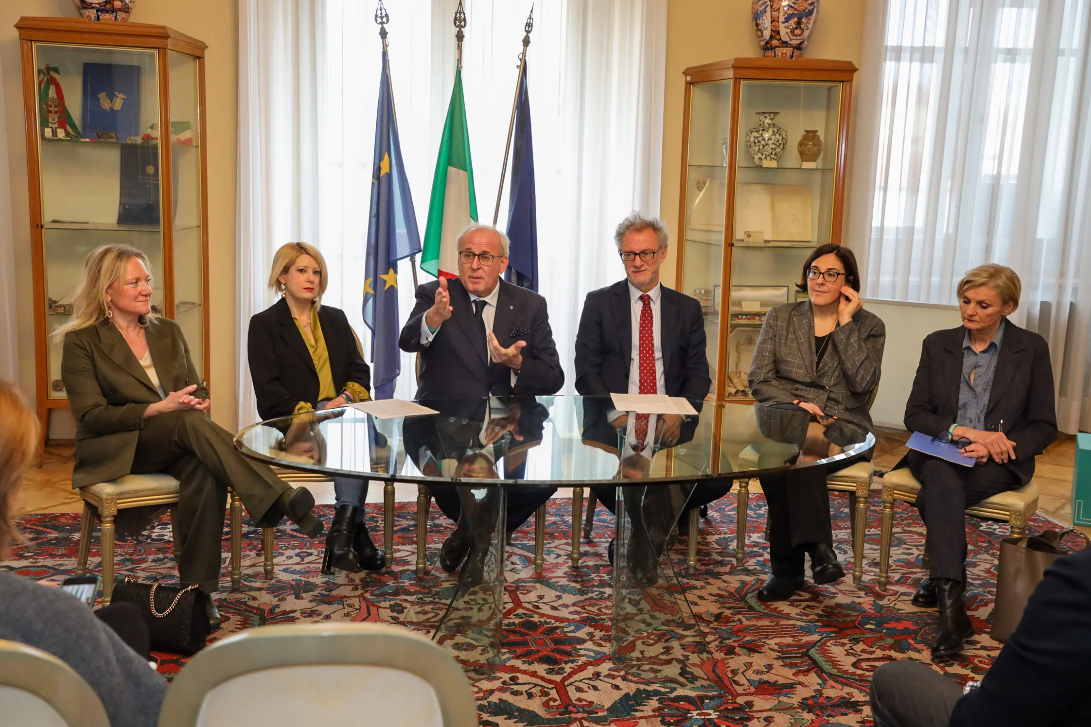 La conferenza stampa (foto Daniele Tibaldi)