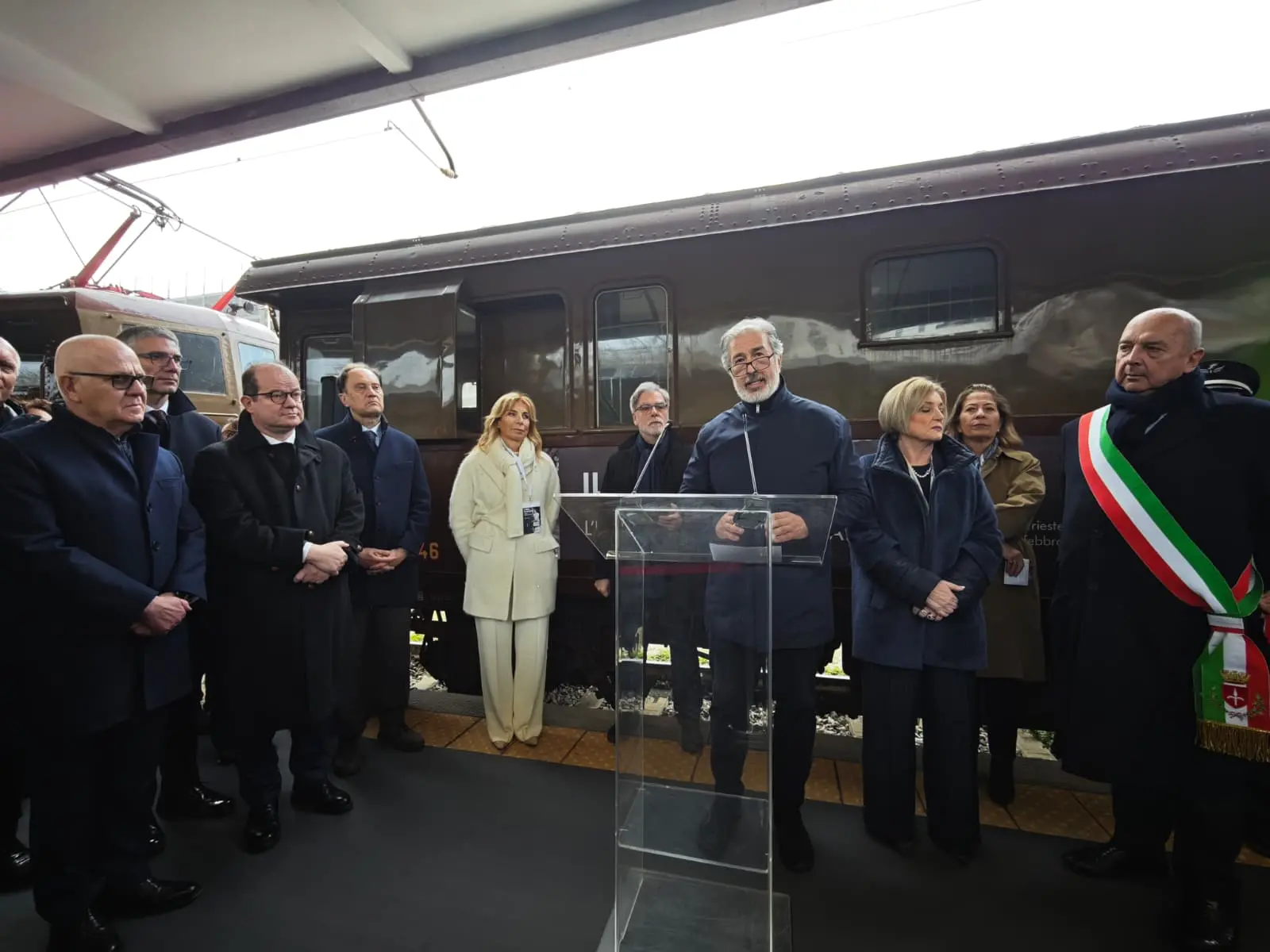 L'inaugurazione del Treno del Ricordo