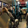 L’interno di un autobus della Trieste Trasporti (foto archivio Silvano)