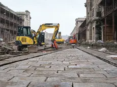 I lavori in corso lungo il viale monumentale (fotoservizio Massimo Silvano)