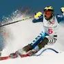 Deborah Compagnoni, frenando nella seconda manche, ha mancato l'oro nello slalom olimpico di Nagano 1998.