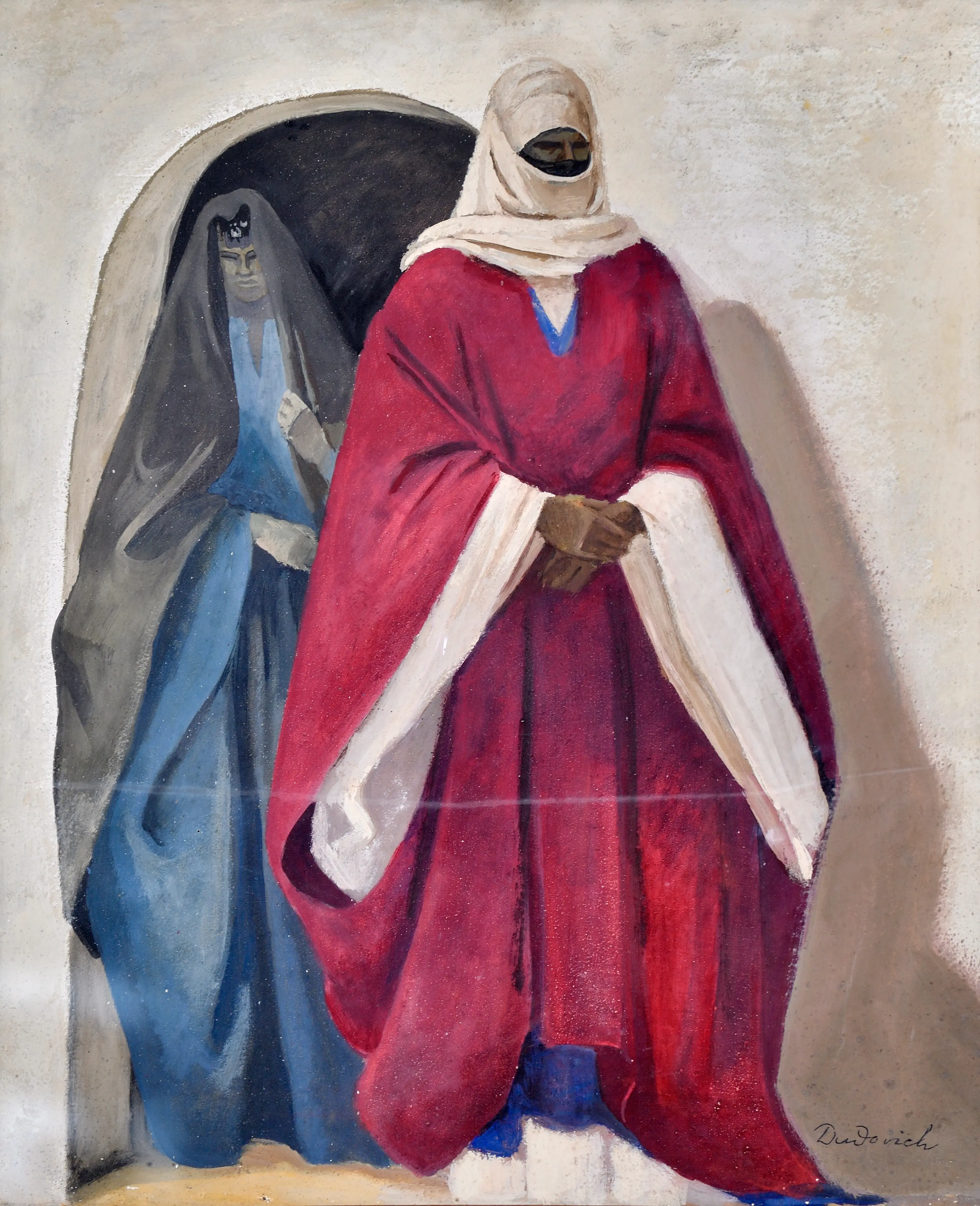 La visita, tecnica mista, [post 1935], 70 x 60 cm.