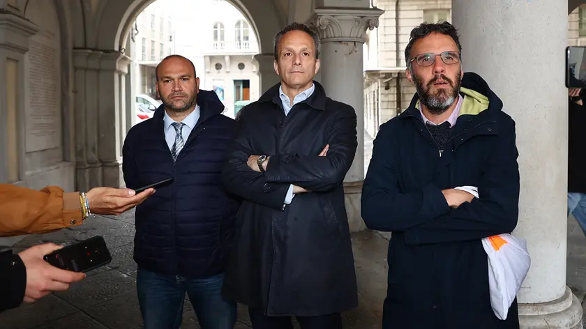 Luca Salvati, Francesco Russo e Giovanni Barbo: Salvati chiede le primarie al Pd e sembra smarcarsi sui nomi dall’intervista a Russo (Foto Lasorte)