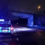 La Polizia locale davanti al ponte di Banne Foto Lasorte