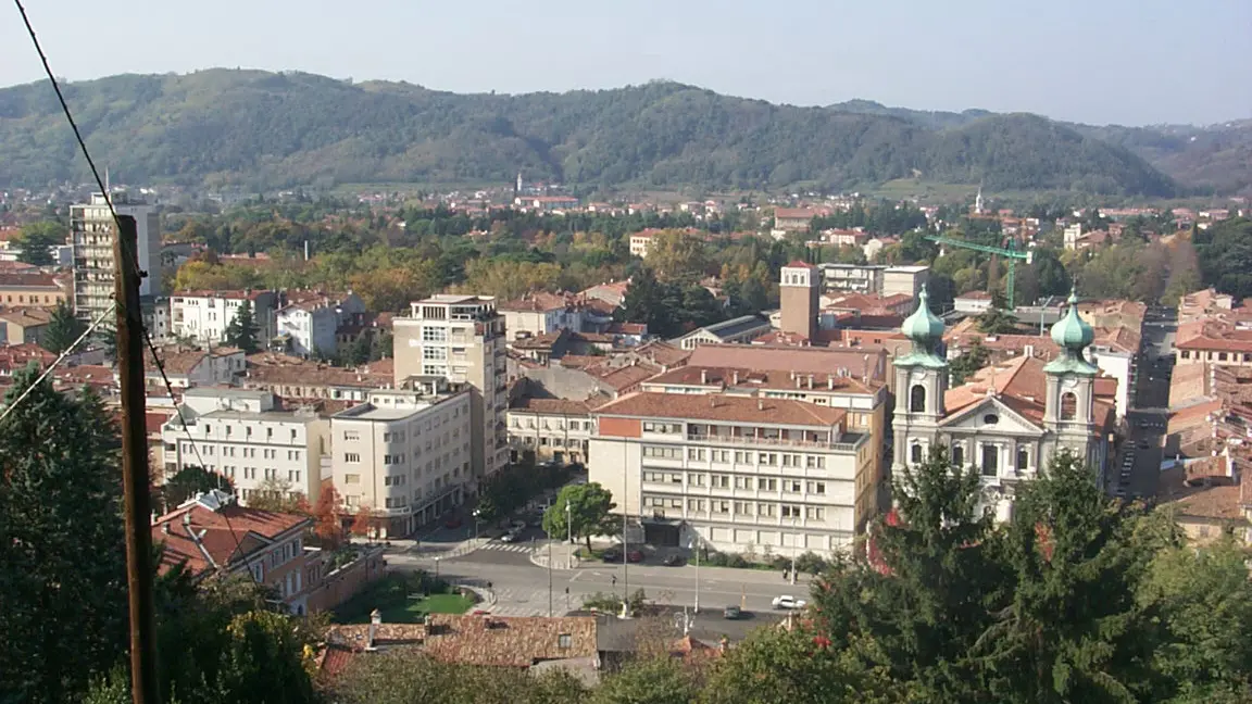 Un’immagine del centro di Gorizia scattata delle mura del Castello