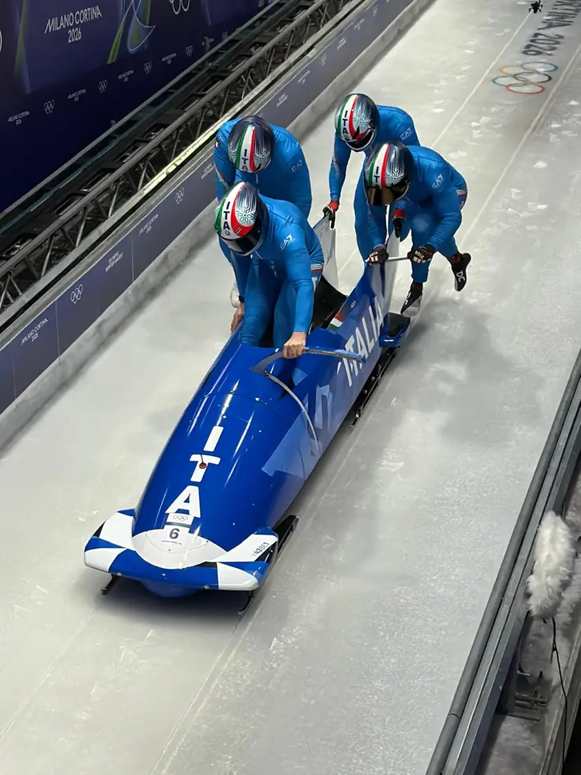 L'Italia del bob a 4 sulla pista dello Sliding Center