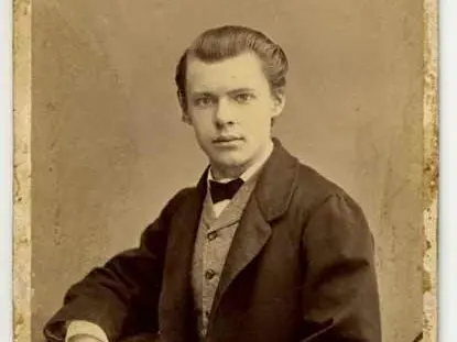 In una foto d'epoca l'immagine di Attilio Hortis