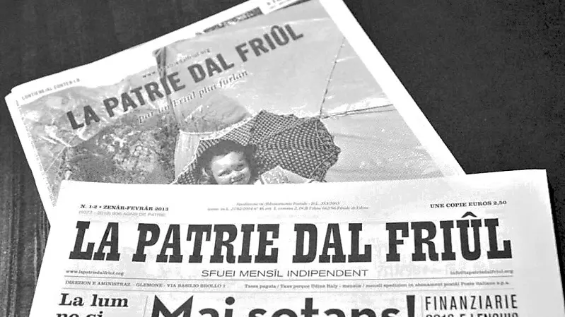 Una copia de La patrie dal Friul, mensile in lingua friulana nato nel 1946