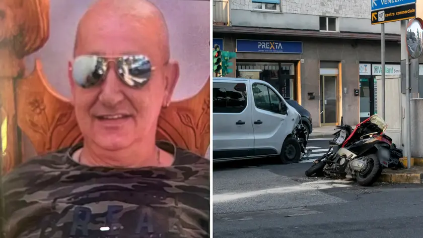 A sinistra Salvatore Cugusi, a destra un’immagine dell’incidente (foto Bonaventura)