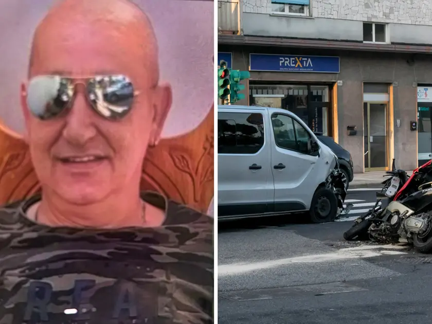 A sinistra Salvatore Cugusi, a destra un’immagine dell’incidente (foto Bonaventura)