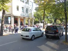L’uscita da scuola al polo liceale di via Diaz