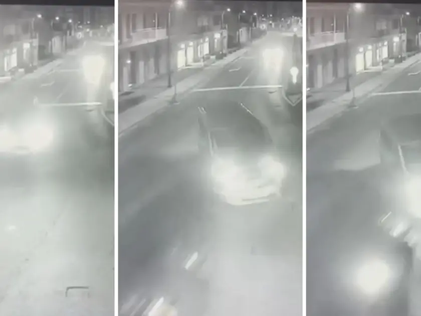 La sequenza che precede l’impatto e ne spiega la dinamica tratta dalla registrazione di una telecamera in zona