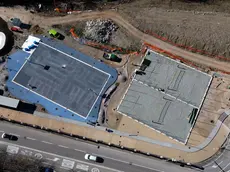 I lavori sul terrapieno di Barcola per la Cittadella dello sport (Bruni)