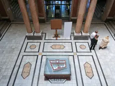 L’atrio del palazzo di giustizia in Foro Ulpiano Foto Silvano