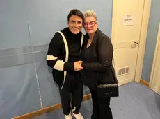 Isa Rovedo e Sal Da Vinci nel backstage del concerto del cantante napoletano