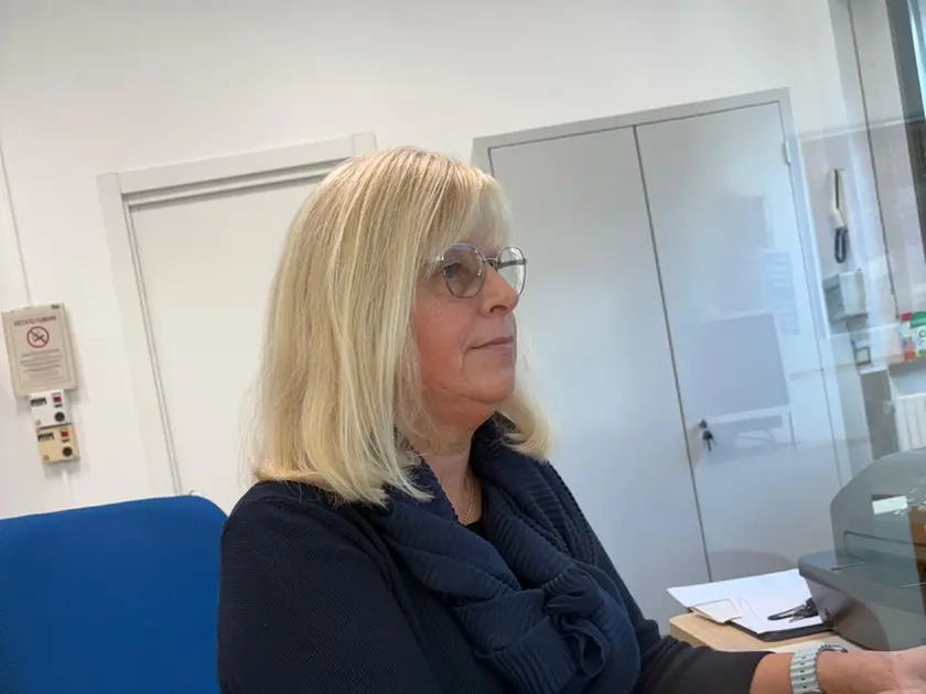 Nadia Stolfa, direttrice dell’Ufficio postale di Aurisina