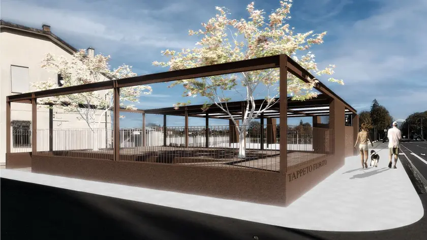 Come sarà la copertura del mosaico "tappeto fiorito"