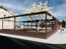 Come sarà la copertura del mosaico "tappeto fiorito"