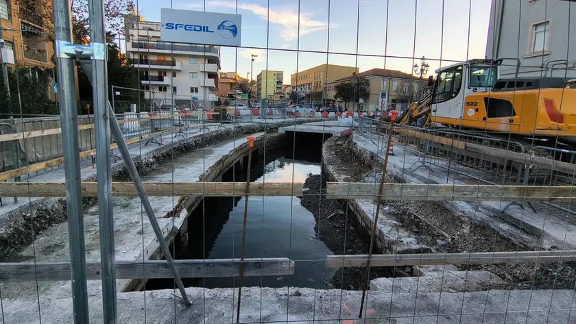 Il torrente Fugnan a cielo aperto e i lavori a Muggia Foto Lasorte