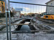 Il torrente Fugnan a cielo aperto e i lavori a Muggia Foto Lasorte