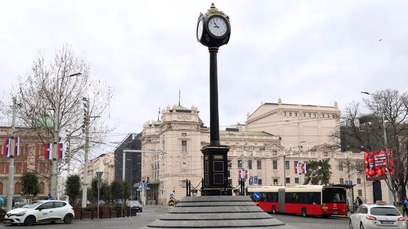 L’orologio della discordia (foto del comune di Belgrado)