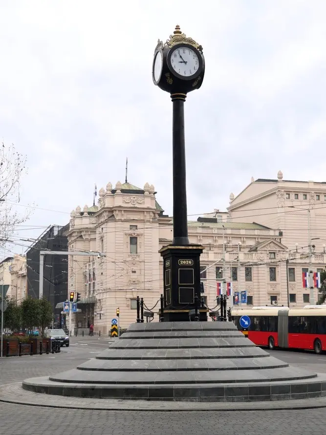 L’orologio della discordia (foto del comune di Belgrado)