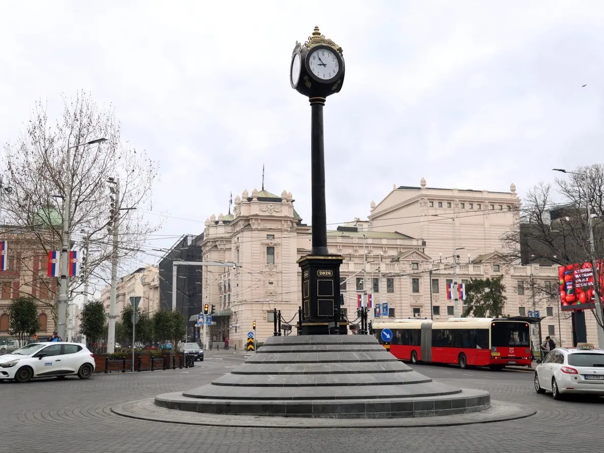 L’orologio della discordia (foto del comune di Belgrado)