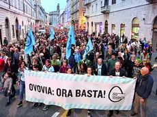 Il corteo del Comitato No Ovovia dell’ottobre 2024 con 4 mila persone (foto Lasorte e Silvano)