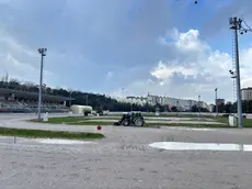 Ecco come si presenta la pista dell’ippodromo di Montebello