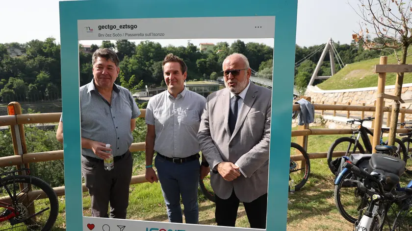 I tre sindaci Turk (Šempeter), Turel, (Nova gorica) e Ziberna (Gorizia)